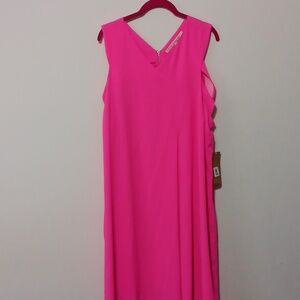 RACHEL Rachel Roy Vibrant Pink Midi Dress